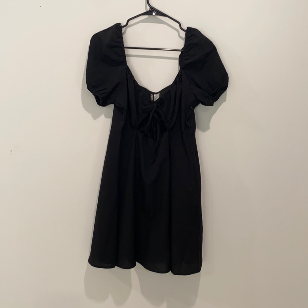 H&M black tie dress